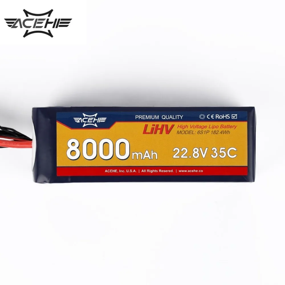 

1pcs ACEHE 22.8V 8000mAh 35C 6S1P 182.4Wh with XT60 Plug High Voltage Lipo Battery