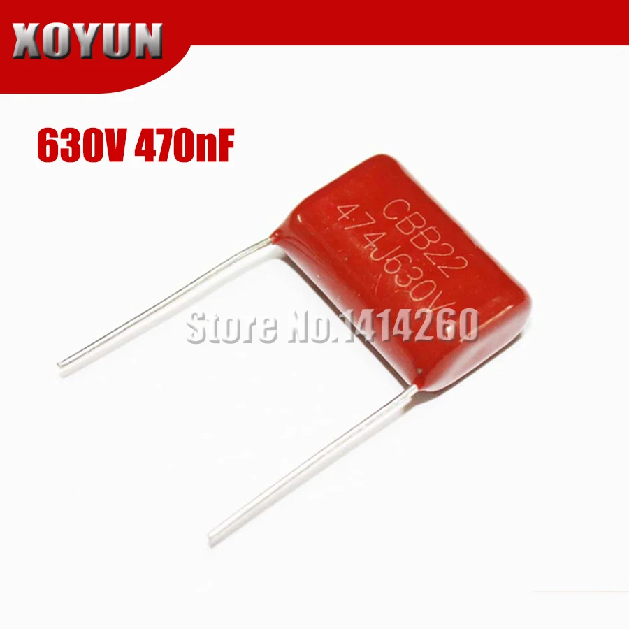 10 шт. конденсатор полипропиленовой пленки 630V474J 0 47 мкФ 470NF 20 мм 630V 474