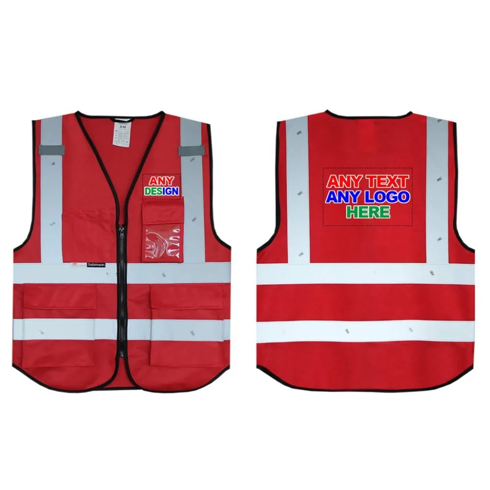 

Personalised Salzmann 3M Multi-Pocket Working Vest with Full-Color Custom Imprint