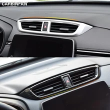 Вентиляционное отверстие приборной панели Предупреждение крышка выключателя освещения Стикеры автомобильные наклейки аксессуары для Хонда сrv CR-V