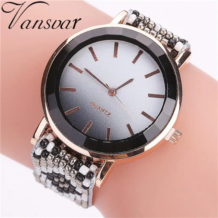 

Vansvar Dropship Vansvar Fashion Braided Handmade Casual Wrist Ladies Quartz Women's Watch quartz watch jun1pt