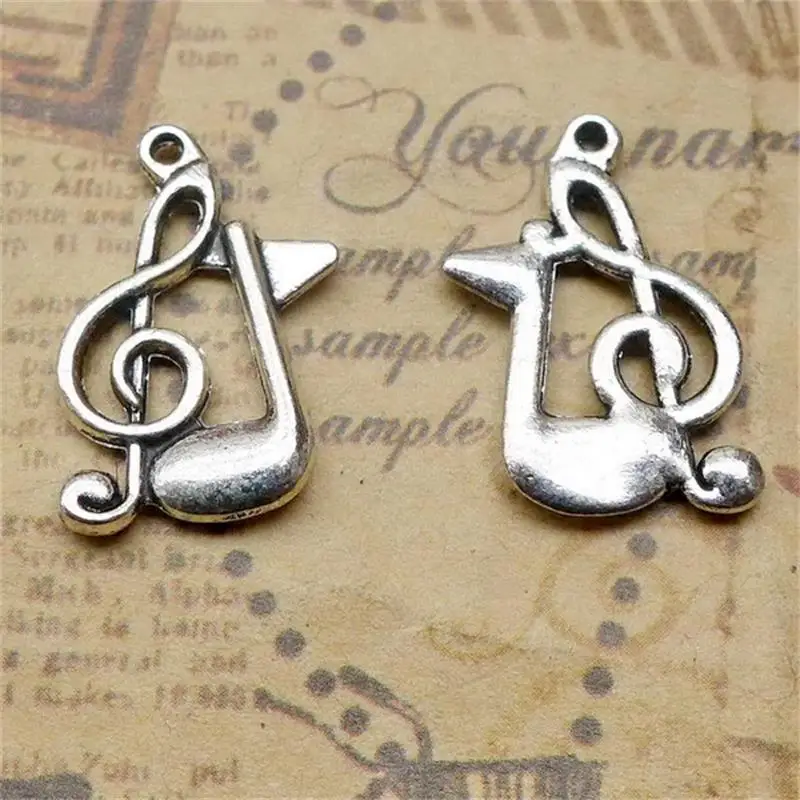 Цепочка брелок из цинкового сплава 20 8 х13 мм 1 г|music note charms|charms musiczinc alloy |