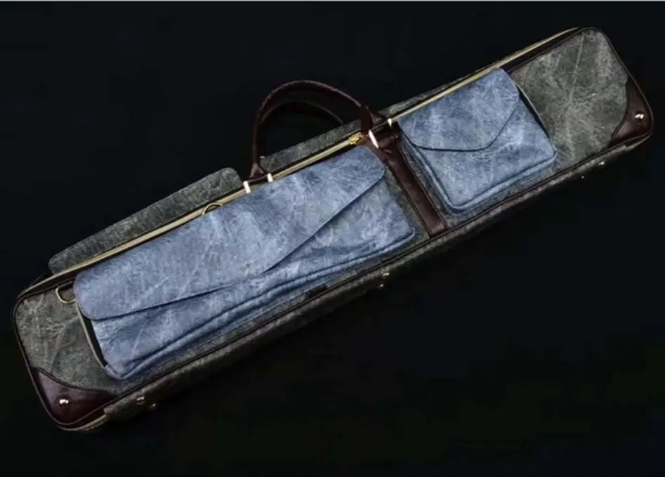 

New Arrival 4 Shafts 3 Butts Pool Cues Case Billiards Accessories 7 Holes Professional High Quality Durable Billiard Cases China