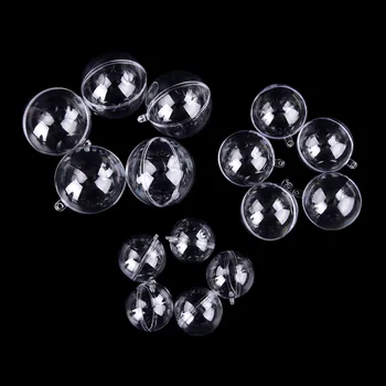 

15PCs DIY Bath Bomb Crafting Mold Clear Christmas Plastic Fillable Ball Ornament