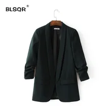 BLSQR Chiffon Formal Blazer Women s Suit font b Slim b font Long Sleeve Jacket Suits