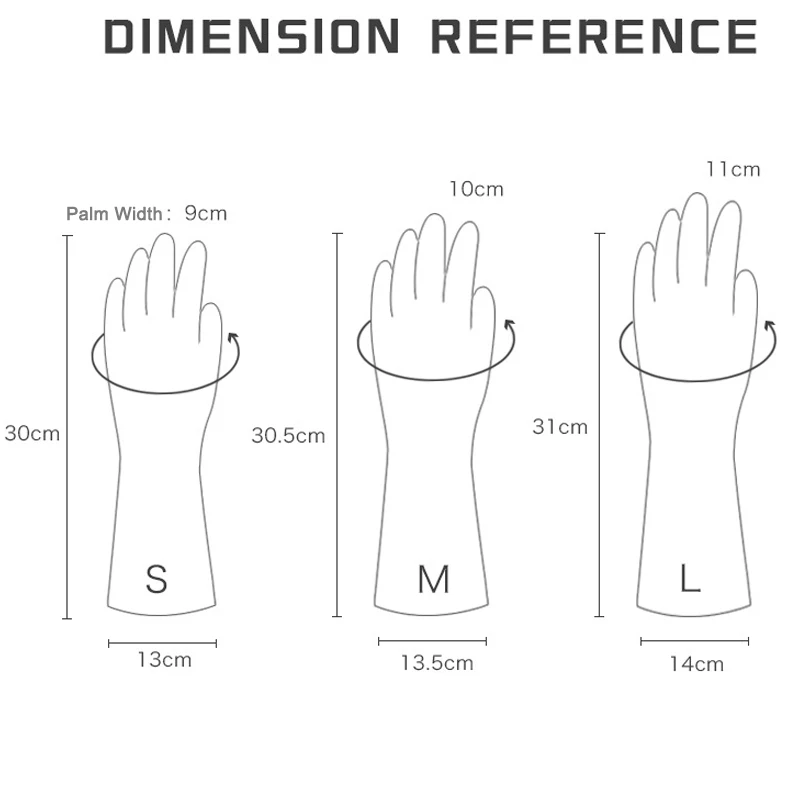 Кухня перчатки для мытья посуды домашний водонепроницаемый долговечный перчатки резиновые 30 см Тонкий раздел перчатки рабочие перчатки для мытья посуды перчатки резиновые
