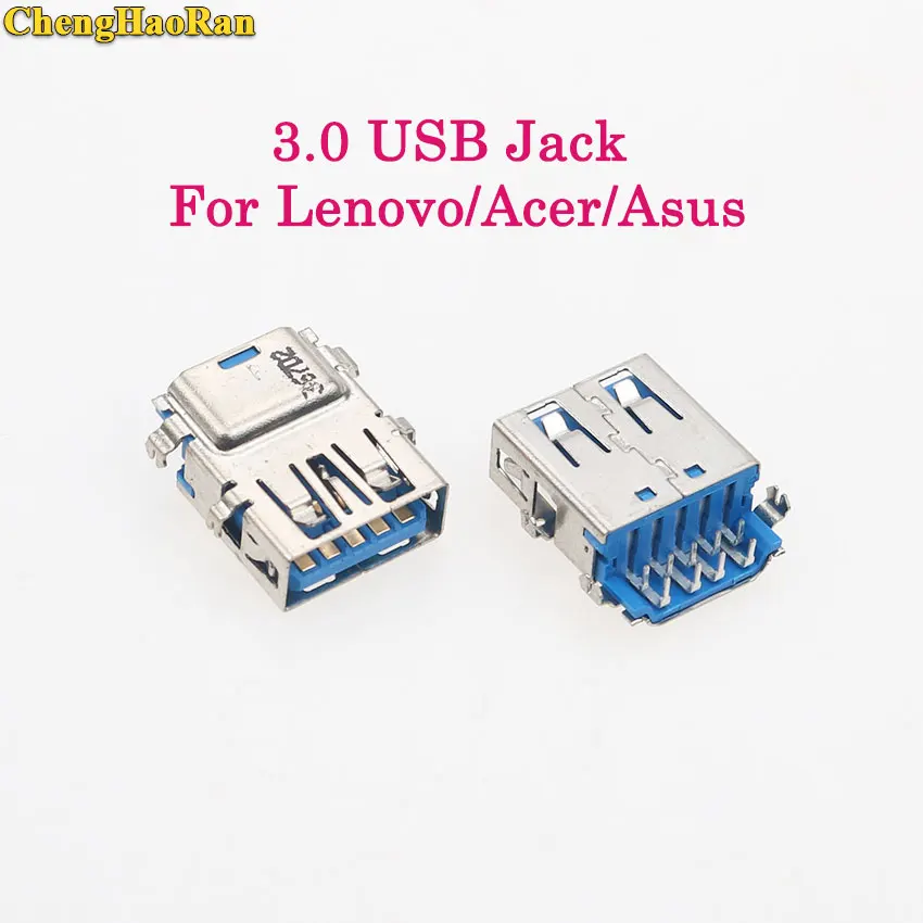 

ChengHaoRan 1pcs 3.0 USB Jack Female Connector Socket for Lenovo/Acer/Asus laptop motherboard interface etc