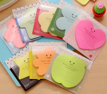 

4 set/Lot Cute different shape memo pads / candy color stickers / message notes / writing pads/ scratch note