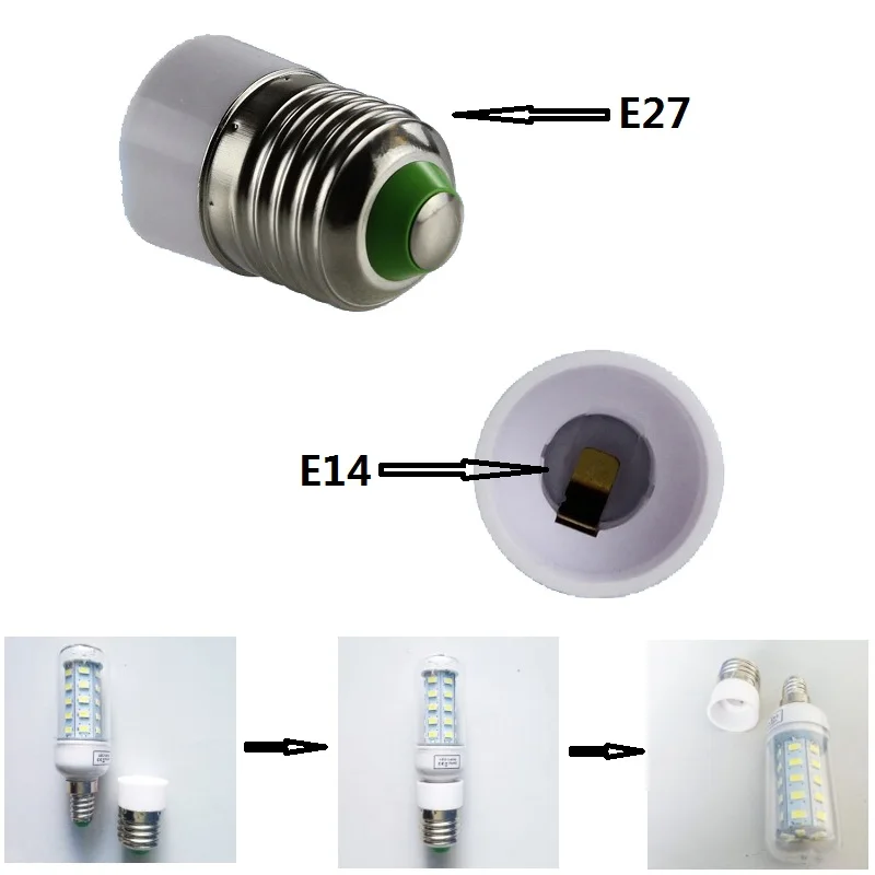 Лампа конвертер E27 в E14 адаптер преобразования гнездо ABS Материал огнестойкий разъем адаптер лампа конвертер 8,20
