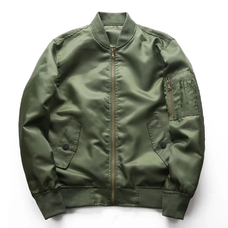 

2019 New Brand Men Bomber Jacket Spring Military Motorcycle Ma-1 Flight Jacket Pilot Air Force Flying Jackets Baseball Uniform