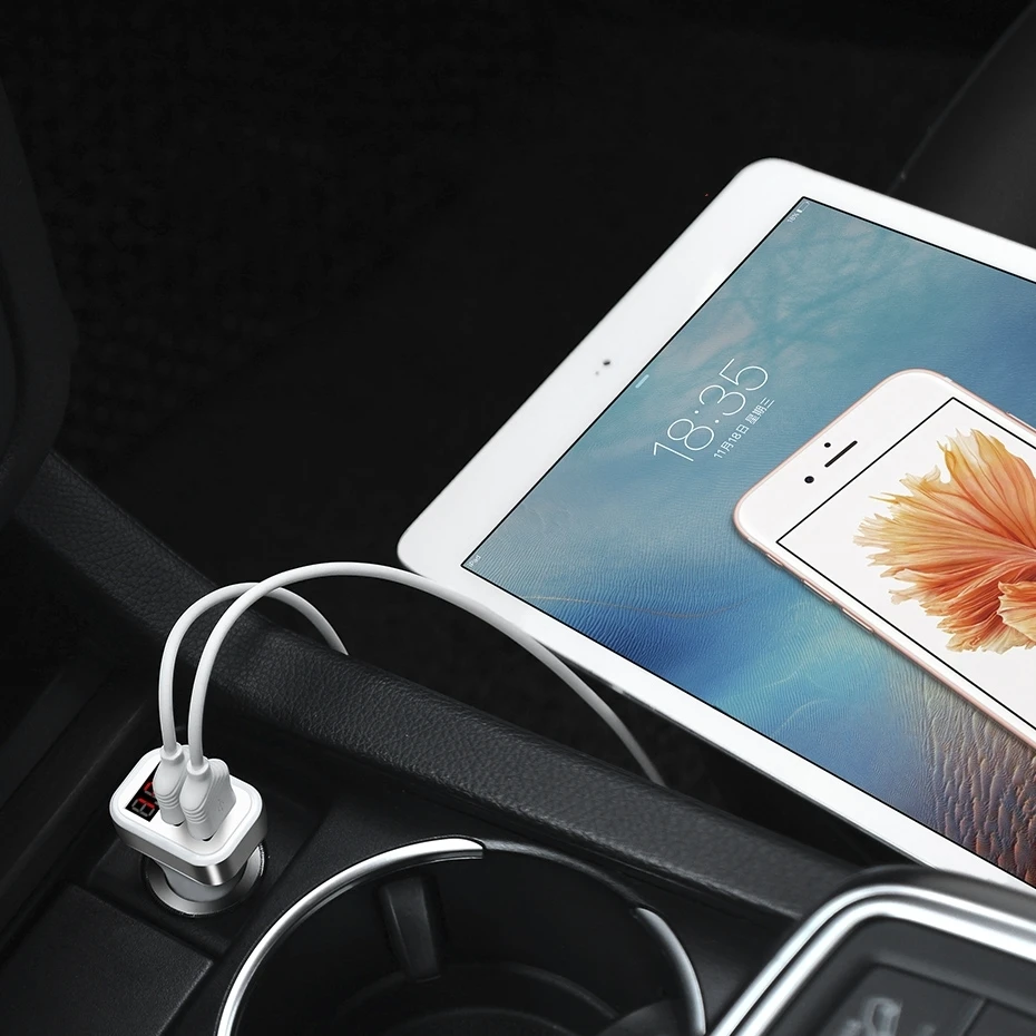 Автомобильное зарядное устройство 5 В 3 1 А для iPhone XS XR X iPad Xiaomi Samsung 2 порта USB