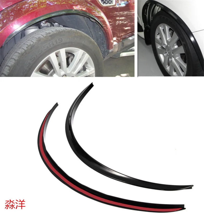 2Pcs Carbon Fiber Car Fender Flare Wheel Eyebrow Protector Wheel Arch
