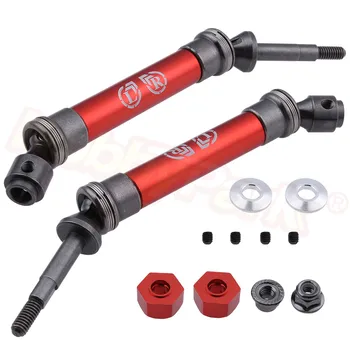 

2pcs Heavy Duty Metal Steel Rear Driveshaft CVD Replacement of 6852R 6852X for RC Traxxas 1/10 Slash 4x4 Short Course Truck