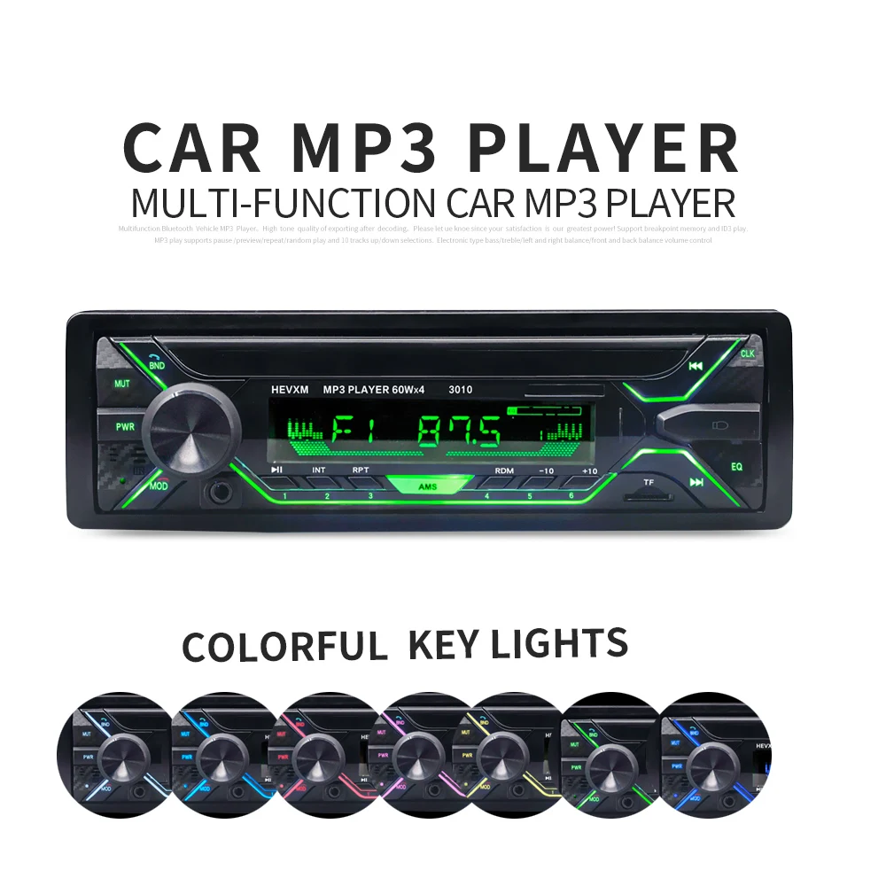 Автомобильный Радио стерео плеер Bluetooth телефон AUX-IN MP3 FM/USB/1 Din/пульт дистанционного управления 12V Аудио Авто Продажа Новинка Автомобильный Радио стерео плеер Bluetooth телефон AUX-IN MP3 FM/USB/1 Din/пульт дистанционного управления 12V Аудио Авто Продажа Новинка