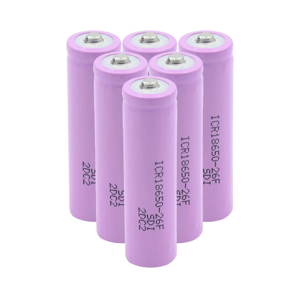 6/8/10 шт. 3,7 V Розовый 2600 мА/ч, 18650 26F литий-ионный батареи для фары ноутбук воздушная модель ICR 18650 26F литий-ионные аккумуляторы