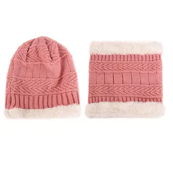 

Thick Wool Baby Hat Children Plus Velvet Baby Winter Warm Hat Scarf Two-piece Boy Girl Collar Newborn Photography Props