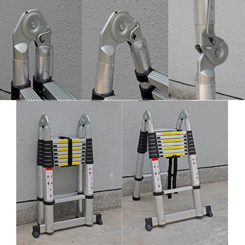 Multifunctional Telescopic Ladder Aluminum Alloy Articulated Extendable For Home Multipurpose Folding Step Ladder Portable 