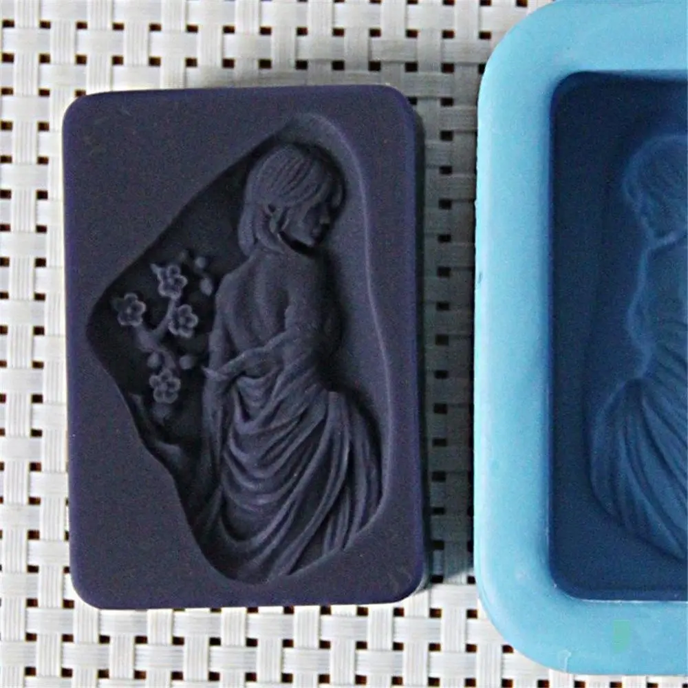 Grainrain-Silicone-Soap-Mold-Girl-Shaped-DIY-Craft-Handmade-Soap-Mould (3)