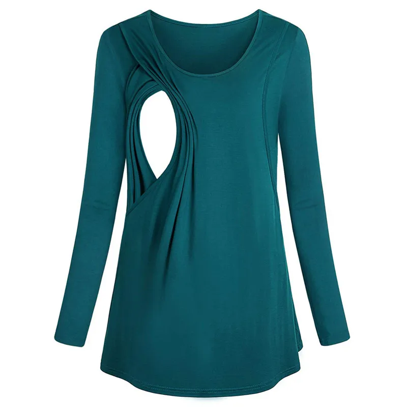 Telotuny maternity breastfeeding clothes Women's Long Sleeve Maternity Layered Nursing Tops For Breastfeeding Bouse Dec29