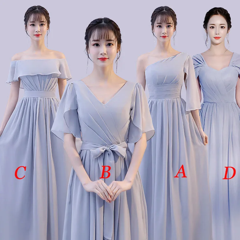 

Mingli Tengda 2018 Chiffon V Neck Bridesmaid Dresses Elegant Long Dress for Wedding Party for Women robe demoiselle d'honneur