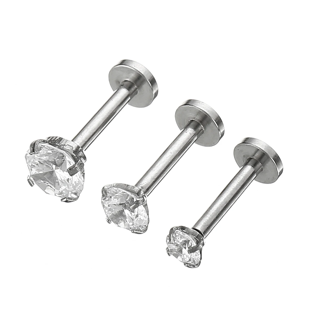

Sainio 16g Helix Ear Cartilage Tragus Earrings Bijoux Femme Vintage Cubic Zirconia Labret Lip Nose Body Piercing Jewelry
