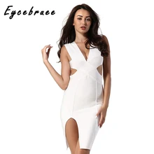 2017 New Arrival Eycebruee Evening Party Bodycon Bandage Dress Hollow Out Sexy Spaghetti Strapless Club Wear Mini DRESS Vestidos