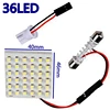 12 36 48 panel LED Super blanco auto lectura Mapas lámpara 1210 SMD auto cúpula interior luz de techo del bulbo con t10 adaptador festoon Bases ► Foto 3/5