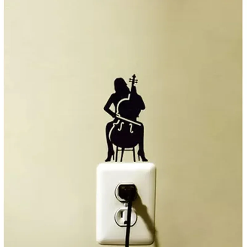 

Cello Player Light Switch Sticker Bedroom Wall Vinyl Decal Decoration 5WS0040