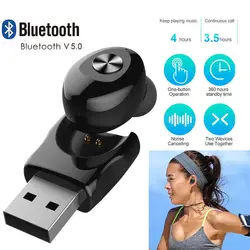 XG-U12 один наушники Bluetooth мини Беспроводной наушники-вкладыши V5.0 стерео 4 часов рабочего времени гарнитура с микрофоном для телефона