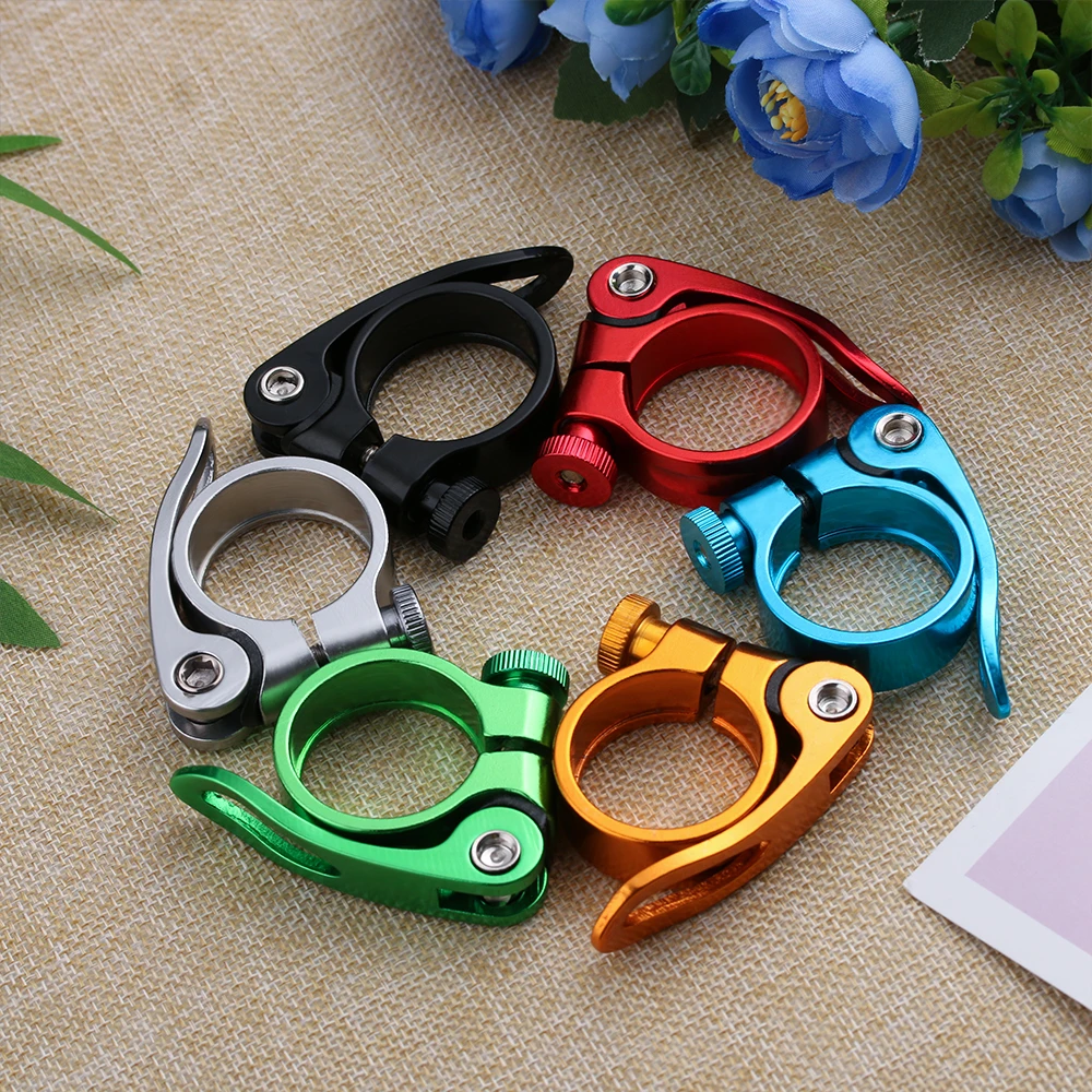 

31.8mm MTB Road Bike Seatposts Clamp Saddle Fixed Cycling Repair Tool Quick Release Aluminum Alloy Cycling Clip Bicycle Parts