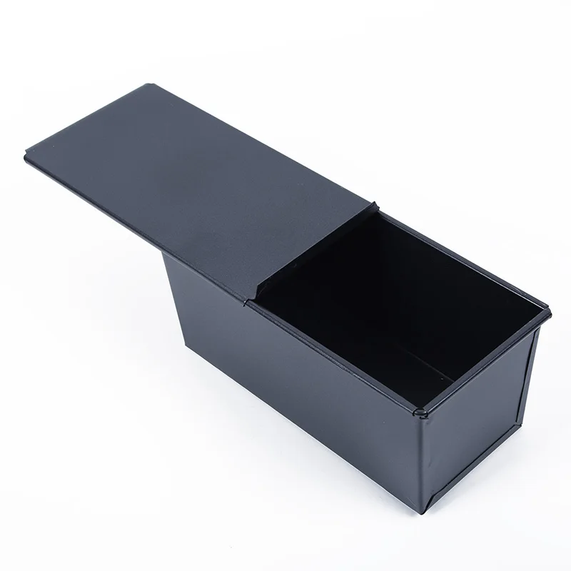 1pc18. 7X10,8X9,5 см черный Хлебница с крышкой антипригарный прямоугольный для хлеба буханка Кондитерские коробки для торта противень для выпечки подходит для домашней кухни