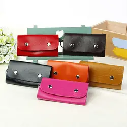 

Women/men Pu Leather Key Holder Case Wallets Housekeeper For Keys Organizer For Manager Bag Purse For Car Free Shipping 2015