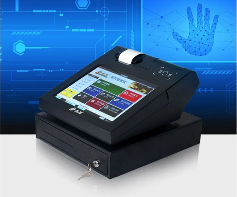 

12 inch All in one touch screen android pos system terminal case