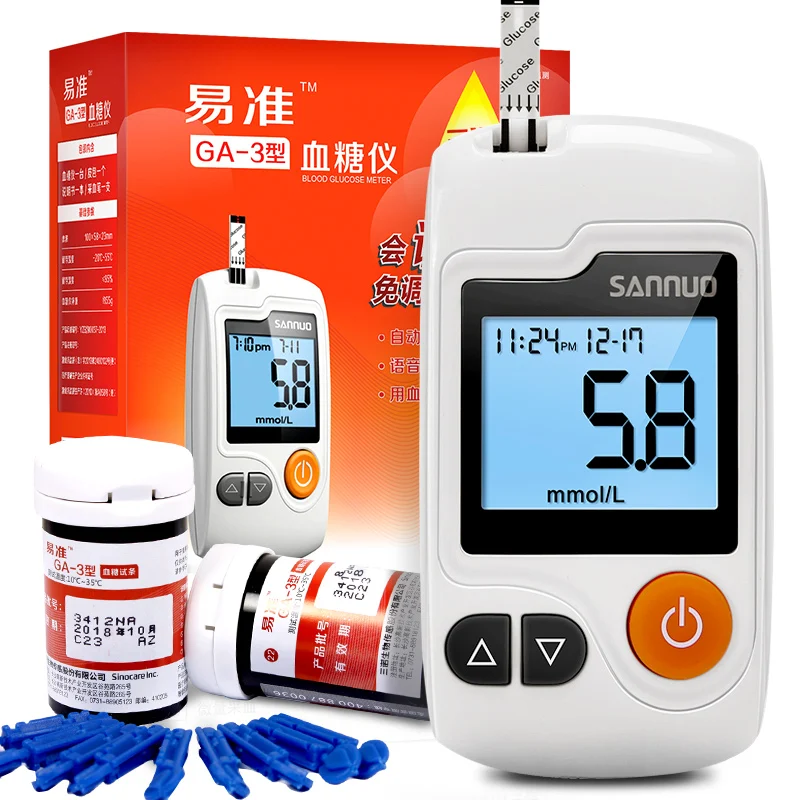 Sannuo Yizhun GA-3 Blood Glucose Meter & Test Strips &...