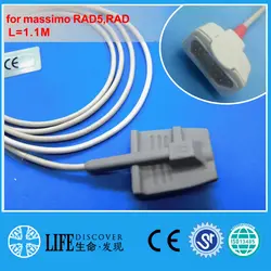 Короткий кабель взрослых мягкие силиконовые spo2 датчик для massimo RAD5, RAD8