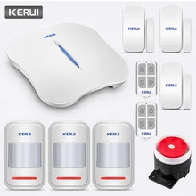 KERUI W1 голосовые подсказки беспроводной WiFi PSTN домашняя Безопасность Связь Сигнализация Противоугонная сигнализация комплект с внутренней наружной ip-камерой