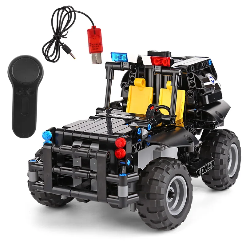 Ешина 13005 удаленных Управление Модель автомобиля игрушки вооруженных патрульная машина набор строительных блоков Кирпичи сборки детские