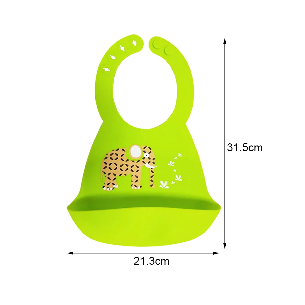Baby Stuff Silicone Bibs Cartoon Soft Fold Silica Gel Adjustable Waterproof Feeding Bib Boy Accessories Baby Bibs Aprons