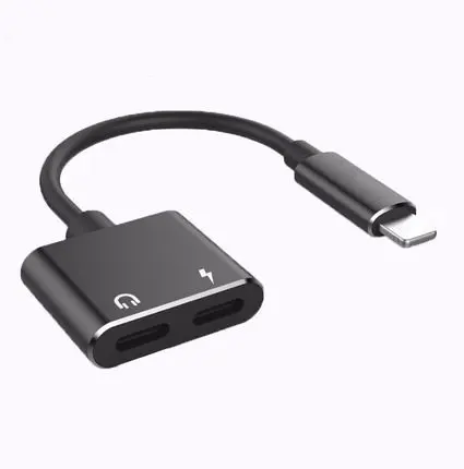 Leadzoe от 1 до 2 Lightning Dual сплиттер кабель Поддержка аудио микрофон зарядное