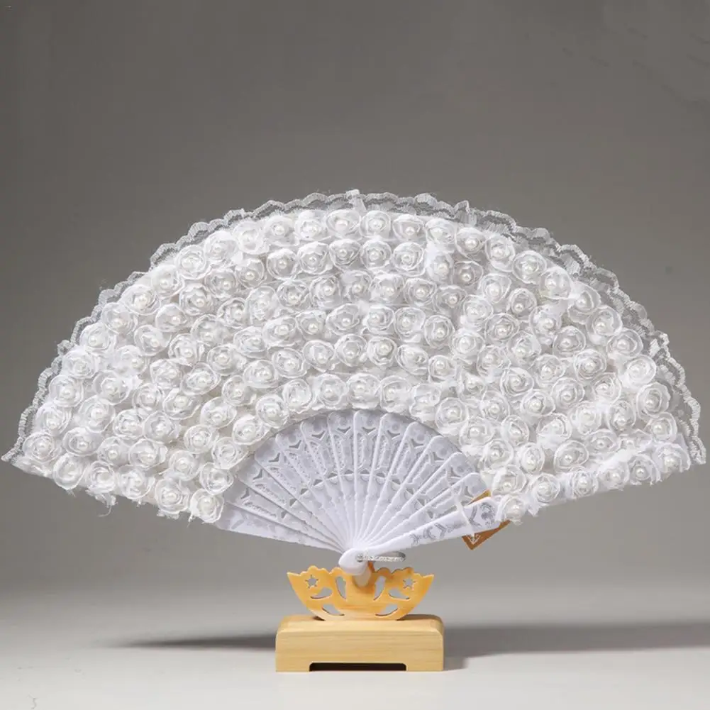 

Non-foldable Fan Handheld Wedding Rose Fans For Wedding Bride Supplies Photo Shooting Props Hand Fans Home Decoration Gifts