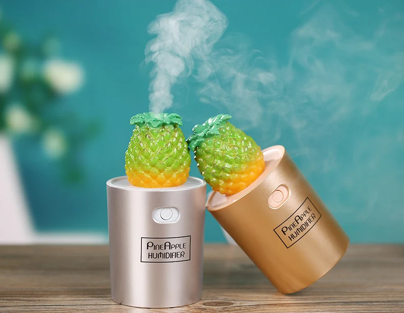 130ml Aroma Essential Oil Diffuser Ultrasonic usb pineapple Air Humidifier for office car air fresher nebulizer home | Автомобили и