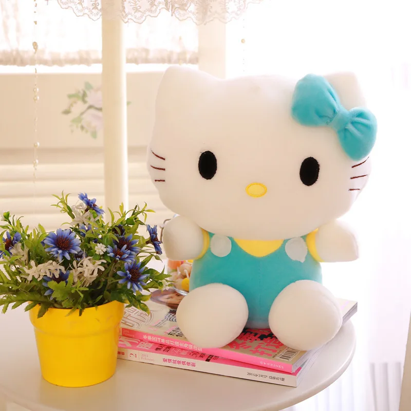 Gran tamaño de Hola Kitty Peluche Animal de Peluche juguetes de alta calidad de Peluche gatos gatito muñeca para niñas Polka Dot regalo de los niños 3 colores