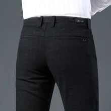 ICPANS Fomal костюм мотобрюки для мужчин Летние деловое офисное платье брюки для девочек s костюмы прямые клетчатые Свадебные