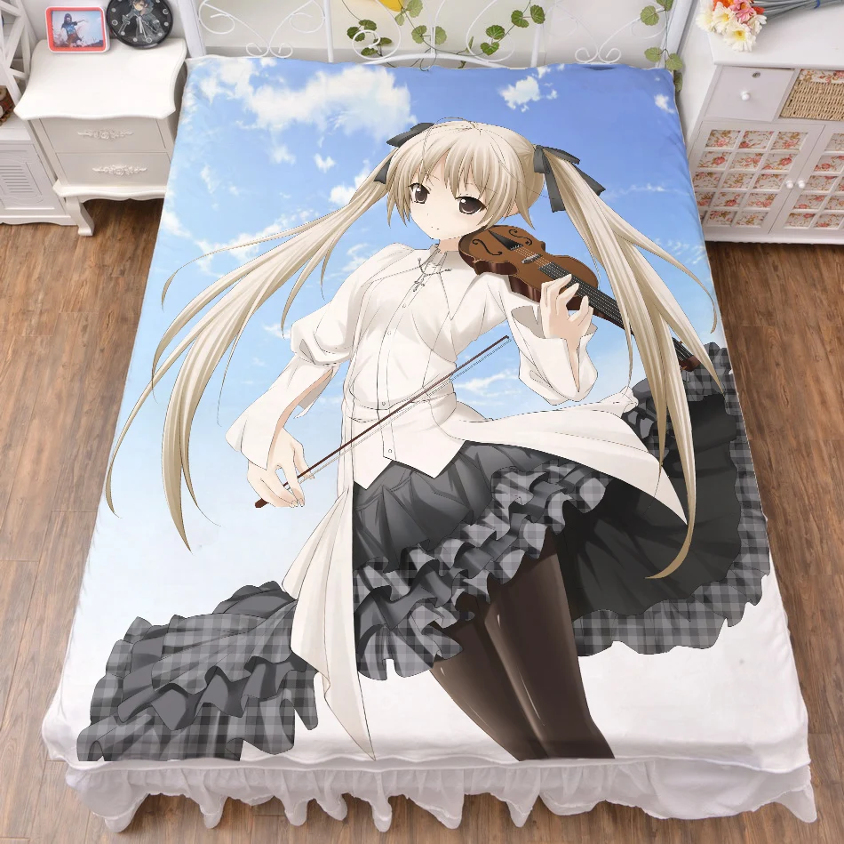 Аниме мультфильм yosuganosora в уединении, где мы меньше всего одиноки Kasugano Sora 2 способ Встроенная простыня Рождественский подарок 150*200 см