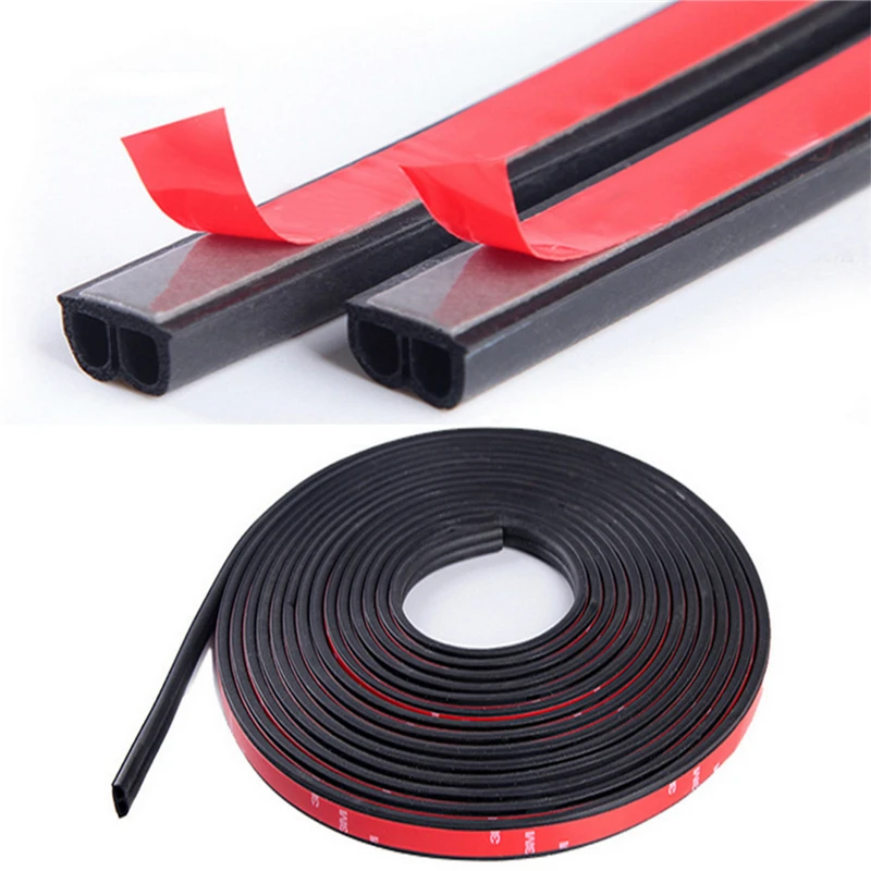 4M Dual D Shape Rubber Hollow Air Seal Strip Automotive Weather