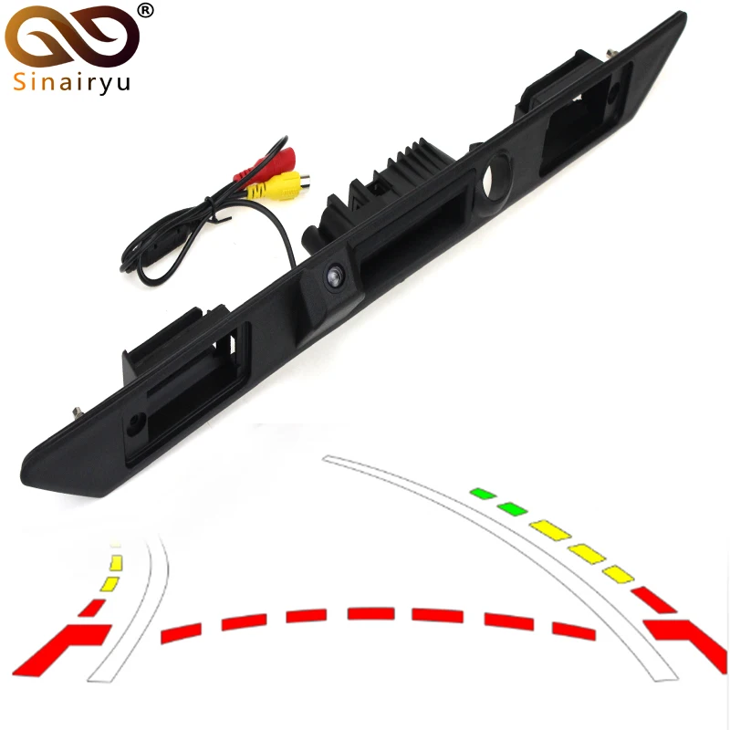 

Special Car Trunk Handle Rear View Tracks Camera For Audi A3 A4 A5 A6 A8 With Dynamic Trajectory Moving Guide Parking line