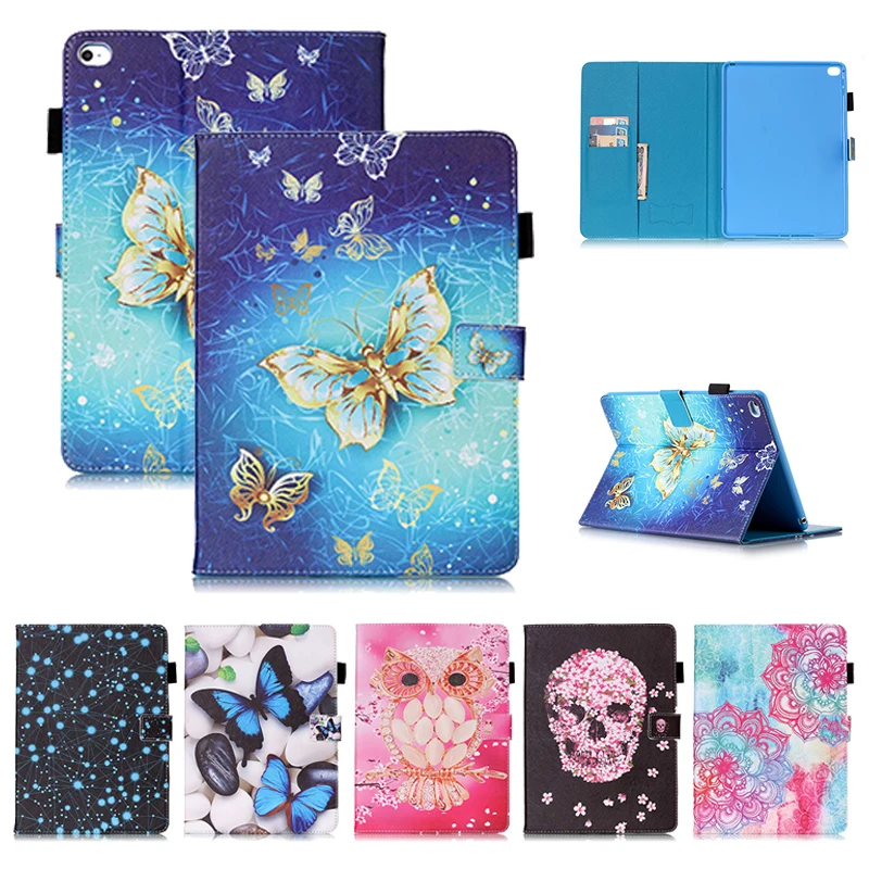 

For IPad Air 2 Case Cover Tablet Stand Designer Silicon Pu Leather Cover for Apple IPad 6 Ipad Air2 Case Painted A1566 A1567