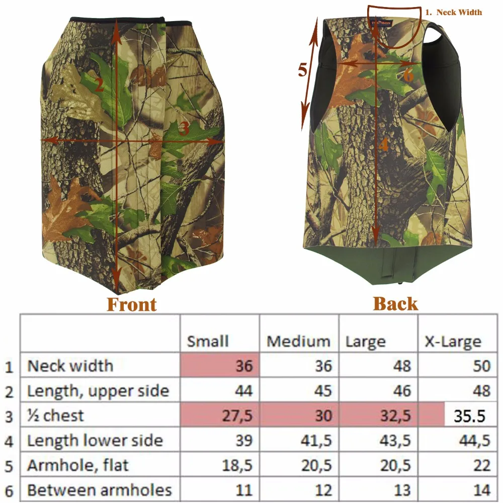 Tourbon охотничий собачий жилет, открытый собачий жилет для защиты груди, камуфляжная куртка, одежда из неопрена