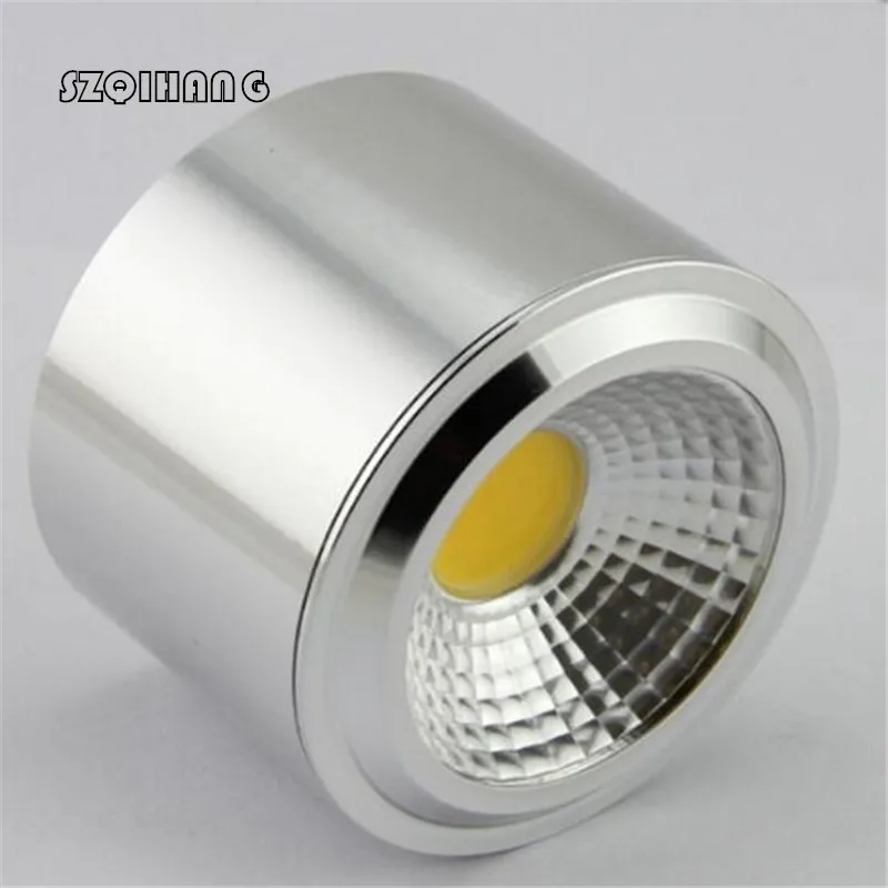 

Surface mouted COB downlight 10W/12W Hight light led lamp AC85~265V/110V/220V ceiling spot light with led driver Free Shipping