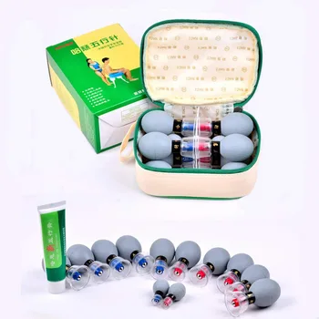 

MQFORU Vacuum Magnetic Cupping Chinese Acupoint Therapy Set Pain Relief Muscle Massage for Beauty Salon Family (12/18 Cup)